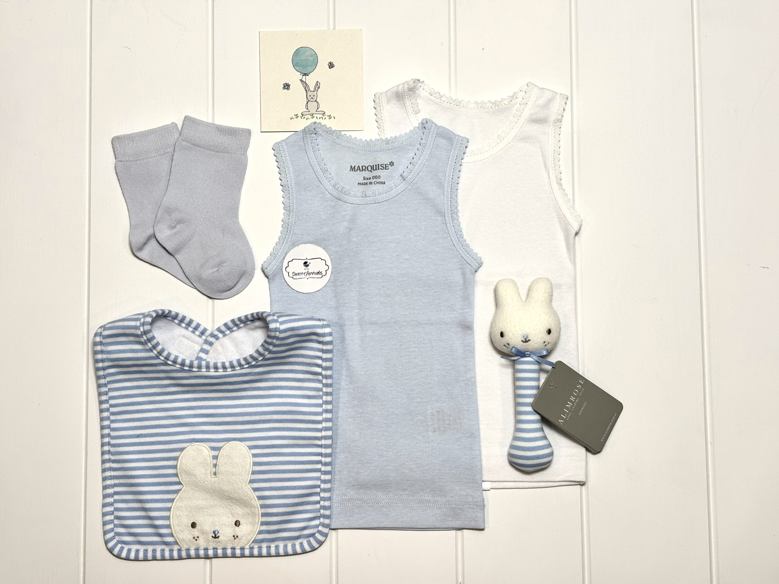 Little Cotton Tail | Blue Baby Hamper | FREE SHIPPING