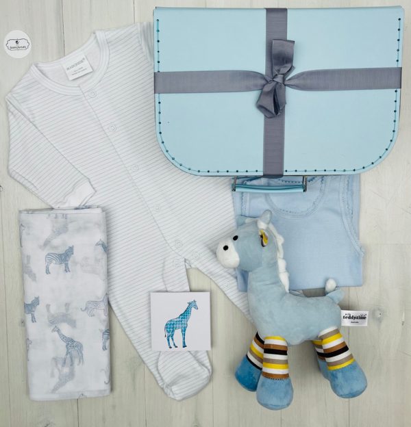 short giraffe blue | sweet arrivals baby hampers and gifts