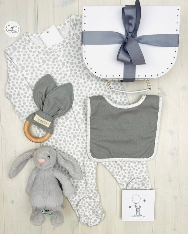 silver bunny | sweet arrivals baby hampers