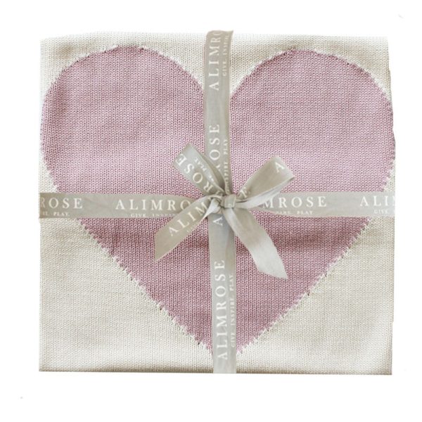Alimrose pink heart blanket | sweet arrivals baby hampers