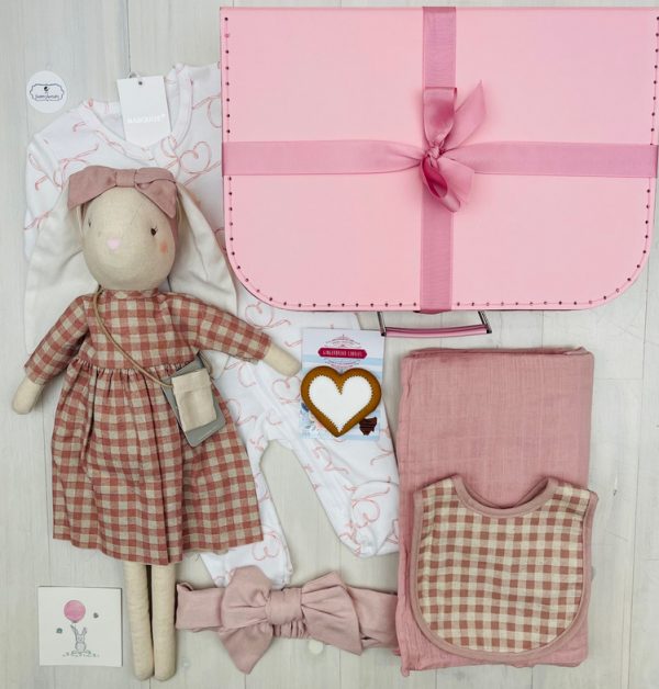 pink bunny doll | sweet arrivals baby hampers and gifts