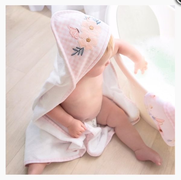 the living textiles company hooded towel butterfly garden | sweet arrivals baby hampers
