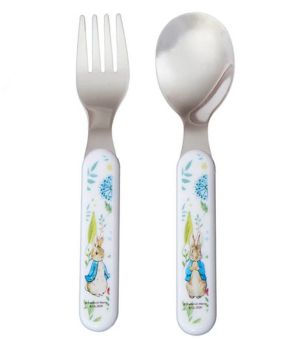 Peter Rabbit Spoon and fork set | sweet arrivals baby hampers and gifts